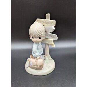 Vtg Precious Moments Porcelain Figurine Jesus Is The Only Way 1988 Sam B 520756
